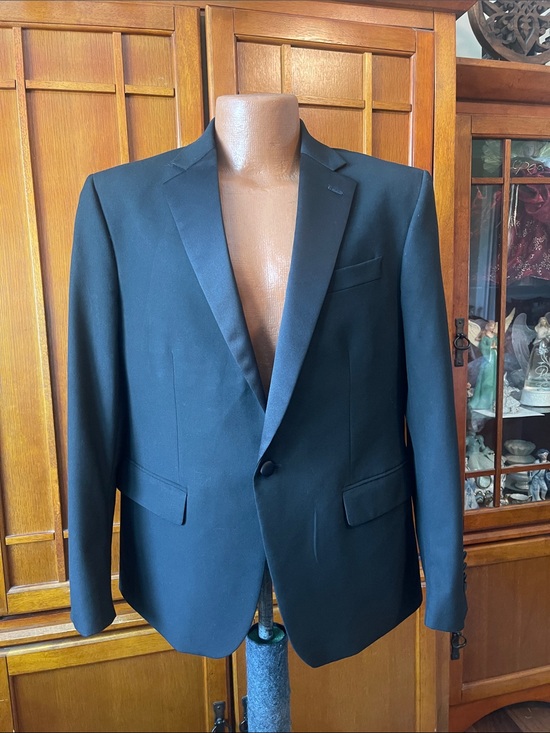 jf j.ferrar Other - 40s Men's Black Single-Breasted Blazer - Classic Tailored Style